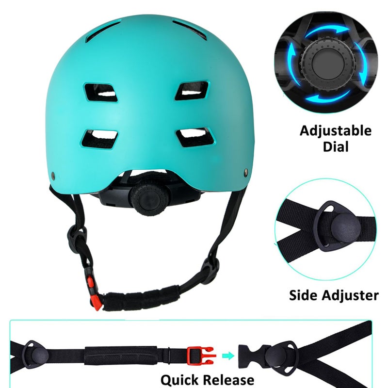 Bavilk Bike Helmet 3 Sizes for Teenager Kids Youth Adults,Bavilk Skateboard Helmet Adjustable Multi-Sport Bicycle Cycling Scooter Roller Skate Inline Skating Rollerblading for Girls Boys Women Men Teen - Image 3